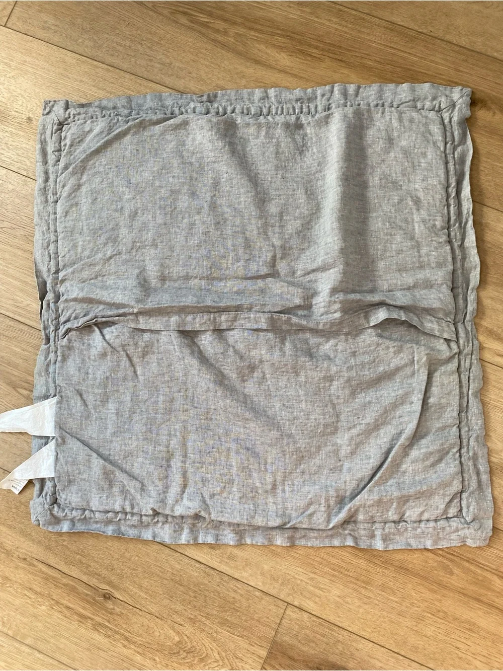 Pottery Barn Belgian Flax Linen Diamond Quilted Euro Sham Flagstone Grey